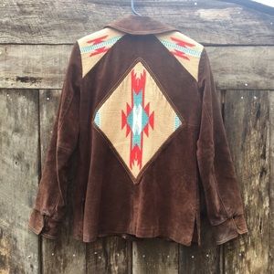 Vintage Miss Pioneer Suede and Blanket Jacket